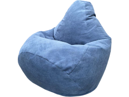 Кресло-мешок FLAGMAN Груша Макси велюр Verona 27 Jeans Blue 