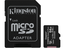Карта памяти KINGSTON MicroSD Canvas Select Plus с адаптером SD