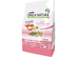 Сухой корм для кошек UNICA Natura Indoor лосось с рисом и яблоком 0,35 кг (8001541005259)