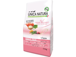 Сухой корм для собак UNICA Natura Maxi лосось с рисом и горохом 12 кг (8001541004566)