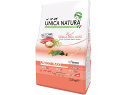 Сухой корм для собак UNICA Natura Maxi ягненок с рисом и бобами 2,5 кг (8001541005358)