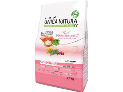 Сухой корм для собак UNICA Natura Mini лосось с рисом и горохом 2,5 кг (8001541004597)