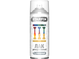 Лак аэрозольный декоративный бесцветный STARFIX 520 мл 