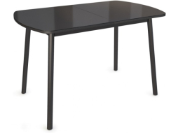 Стол кухонный LISTVIG Винер G черный 120-152x70х75 см 