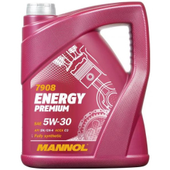 Моторное масло 5W30 синтетическое MANNOL Energy Premium 5 л 