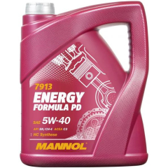 Моторное масло 5W40 синтетическое MANNOL Energy Formula PD 5 л 