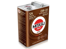 Моторное масло 0W16 синтетическое MITASU Gold Hybrid SN 4 л 