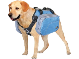 Шлея-сумка для собак CAMON L 58-88 см синий/серый 