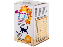 Витамины для кастрированных котов и кошек АСТРАФАРМ Фармавит Актив 60 штук (4607029074553)