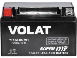 Аккумулятор для мотоцикла VOLAT YTX7A-BS MF 7 А·ч