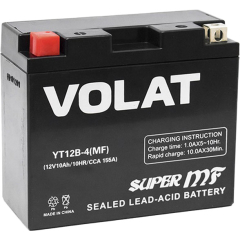 Аккумулятор для мотоцикла VOLAT YT12B-4 MF 10 А·ч