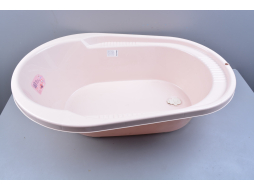 Ванночка детская LITTLE ANGEL Cool со сливом розовый пастельный (LA4108RS) уцененный (7956114072)