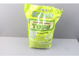 Наполнитель для туалета растительный комкующийся БАРСИК Tofu Зеленый чай 8,1 кг (92087) уцененный (0253619100)