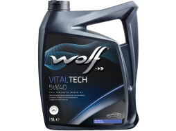 Моторное масло 5W40 синтетическое WOLF VitalTech 5 л 