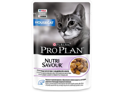 Влажный корм для кошек PURINA PRO PLAN Nutrisavour Housecat индейка в желе пауч 85 г (7613035349711)