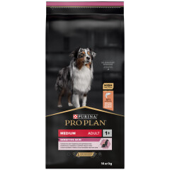 Сухой корм для собак PURINA PRO PLAN Medium Adult Sensitive Skin лосось с рисом 14 кг (7613035120464)
