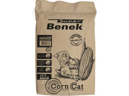 Наполнитель для туалета растительный комкующийся SUPER BENEK Corn Cat кукурузный 25 л, 15,7 кг (5905397017684)