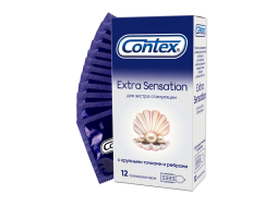 Презервативы CONTEX Extra Sensation С крупными точками и ребрами 