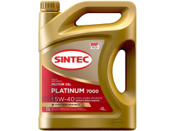 Моторное масло 5W40 синтетическое SINTEC Platinum 7000