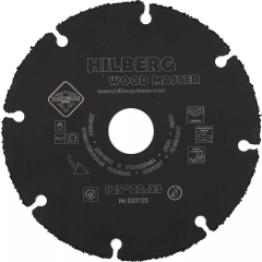 Круг отрезной 125х1x22,2 мм HILBERG Super Wood 