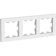 Рамка трехместная SCHNEIDER ELECTRIC AtlasDesign белая 