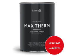 Эмаль кремнийорганическая термостойкая ELCON Max Therm красный 0,8 кг