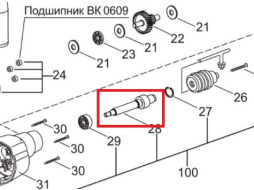 Шпиндель для дрели безударной ФИОЛЕНТ МС8-16РЭ-М 