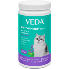 Фитомины форте для кошек VEDA Для зубов и костей 200 штук (4605543005862)