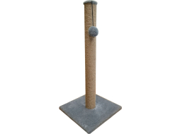Когтеточка из джута CAT-HOUSE Столбик 42×42×90 см серый (4810801202369)
