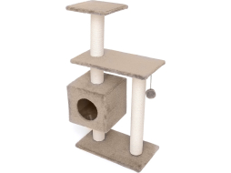Игровой комплекс для кошек CAT-HOUSE Буран хлопок 55×31×106 см бежевый (4810801201980)