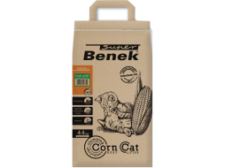 Наполнитель для туалета растительный комкующийся SUPER BENEK Corn Cat свежая трава кукурузный 7 л, 4,4 кг (5905397016809)
