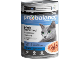 Влажный корм для стерилизованных кошек PROBALANCE Sterilized консервы 415 г (4640011982207)
