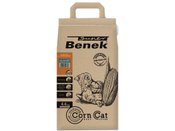 Наполнитель для туалета растительный комкующийся SUPER BENEK Corn Cat морской бриз кукурузный 7 л, 4,4 кг (5905397016793)