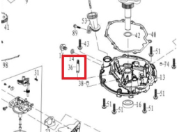 Сапун вентиляции картера для газонокосилки ECO LG-735 DV196 