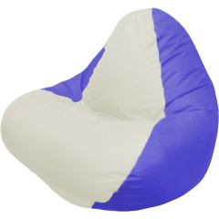 Кресло-мешок FLAGMAN Relax белый/синий 