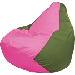 Кресло-мешок FLAGMAN Груша Медиум розовый/оливковый 