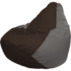 Кресло-мешок FLAGMAN Груша Мега коричневый/серый 