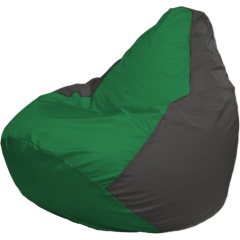 Кресло-мешок FLAGMAN Груша Макси зеленый/темно-серый 
