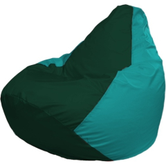 Кресло-мешок FLAGMAN Груша Макси темно-зеленый/бирюзовый 