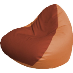 Кресло-мешок FLAGMAN Relax экокожа красный/оранжевый 
