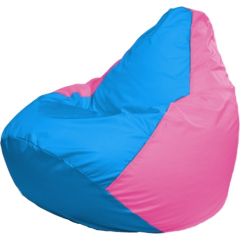 Кресло-мешок FLAGMAN Груша Мега голубой/розовый 
