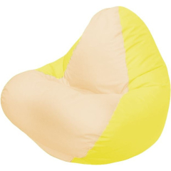 Кресло-мешок FLAGMAN Relax светло-бежевый/желтый 