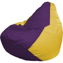 Кресло-мешок FLAGMAN Груша Макси фиолетовый/желтый 