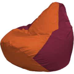 Кресло-мешок FLAGMAN Груша Мини оранжевый/бордовый 