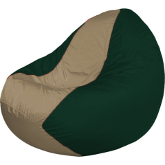 Кресло-мешок FLAGMAN Classic темно-бежевый/темно-зеленый 