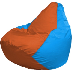 Кресло-мешок FLAGMAN Груша Макси оранжевый/голубой 