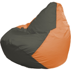 Кресло-мешок FLAGMAN Груша Мега темно-серый/оранжевый 