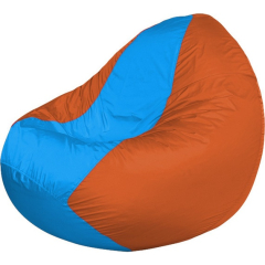 Кресло-мешок FLAGMAN Classic голубой/оранжевый 