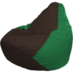Кресло-мешок FLAGMAN Груша Медиум коричневый/зеленый 