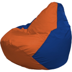 Кресло-мешок FLAGMAN Груша Медиум оранжевый/синий 